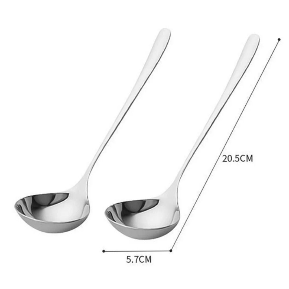 1/2Pcs Thicken Long Handle Colander Cooking Utensils Hot Pot Scoops New Soup Spoons