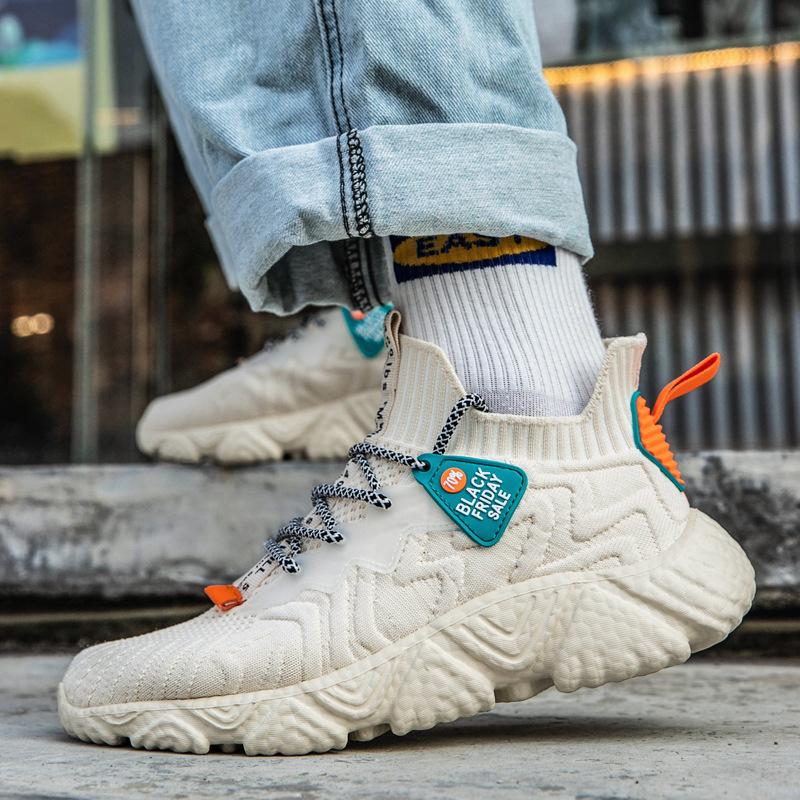 Модные дышащие белые туфли для мужчин, повседневные кроссовки, удобные туфли на платформе, трендовые студенческие кроссовки, повседневная обувь на шнуровке