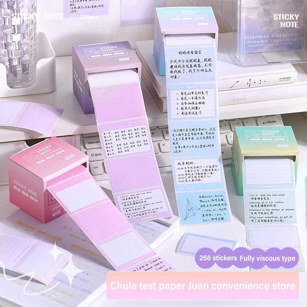 256 PCS/Set DIY Memo Pad Pull-out Roll Type Scrapbook Sticker Study Sticky Note  Creative Stationery
