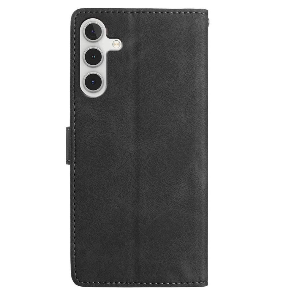 For Samsung Galaxy A36 5G Case Imprinted Feather PU Leather Wallet Phone Cover with Wrist Strap