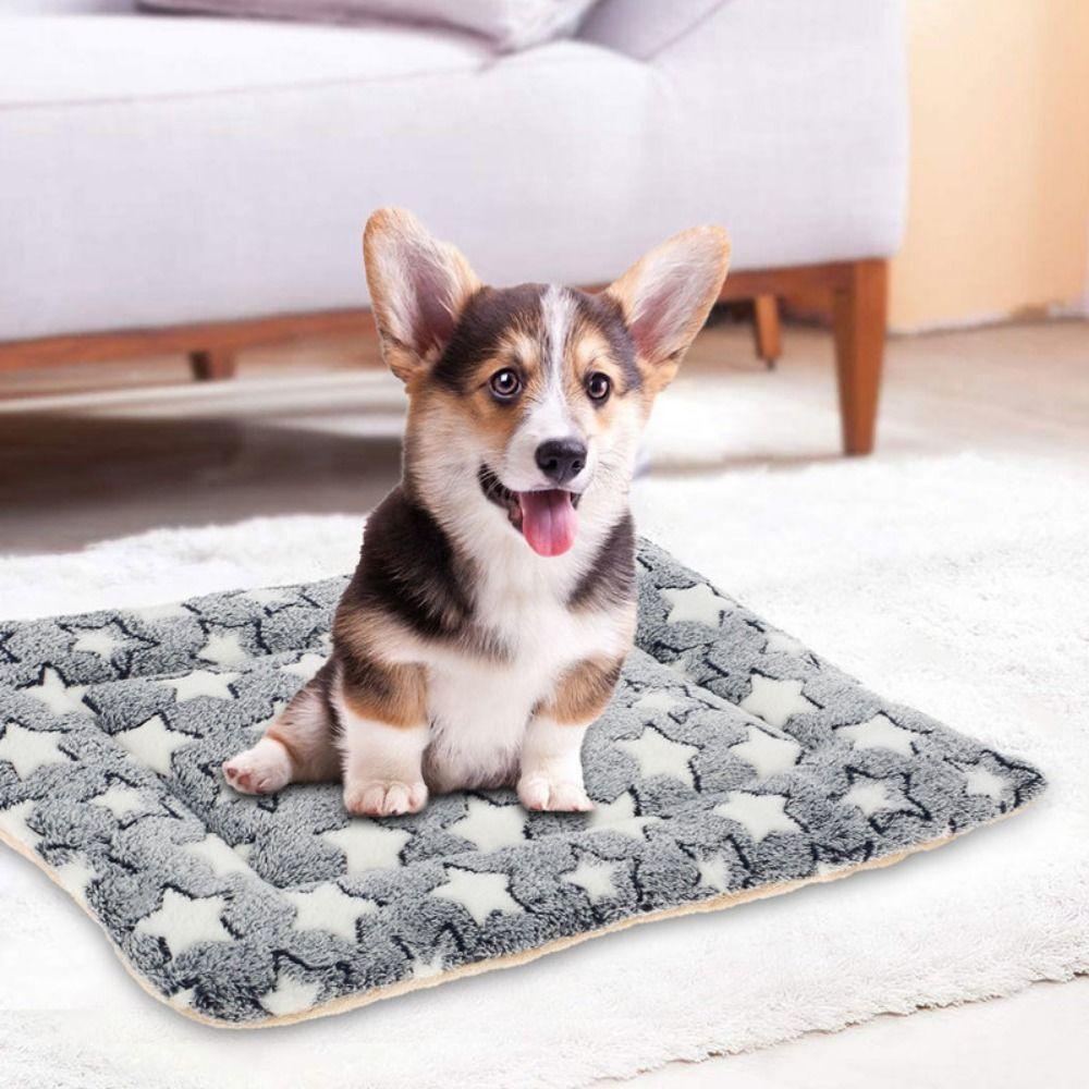 Soft Flannel Pet Mat Flannel Dog Blanket Mat Cat Cover Blanket Dog Thicken Sleeping Mat  Winter