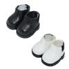 Niannyyhouse 10cm Plush Leather Shoes Cotton Doll Tall Boots Shoe Length Approx. 3.8cm Dress Up (Black+White)