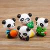 4Pcs/Set Anime Panda Doll Cartoon Action Toy Figures 2-4cm