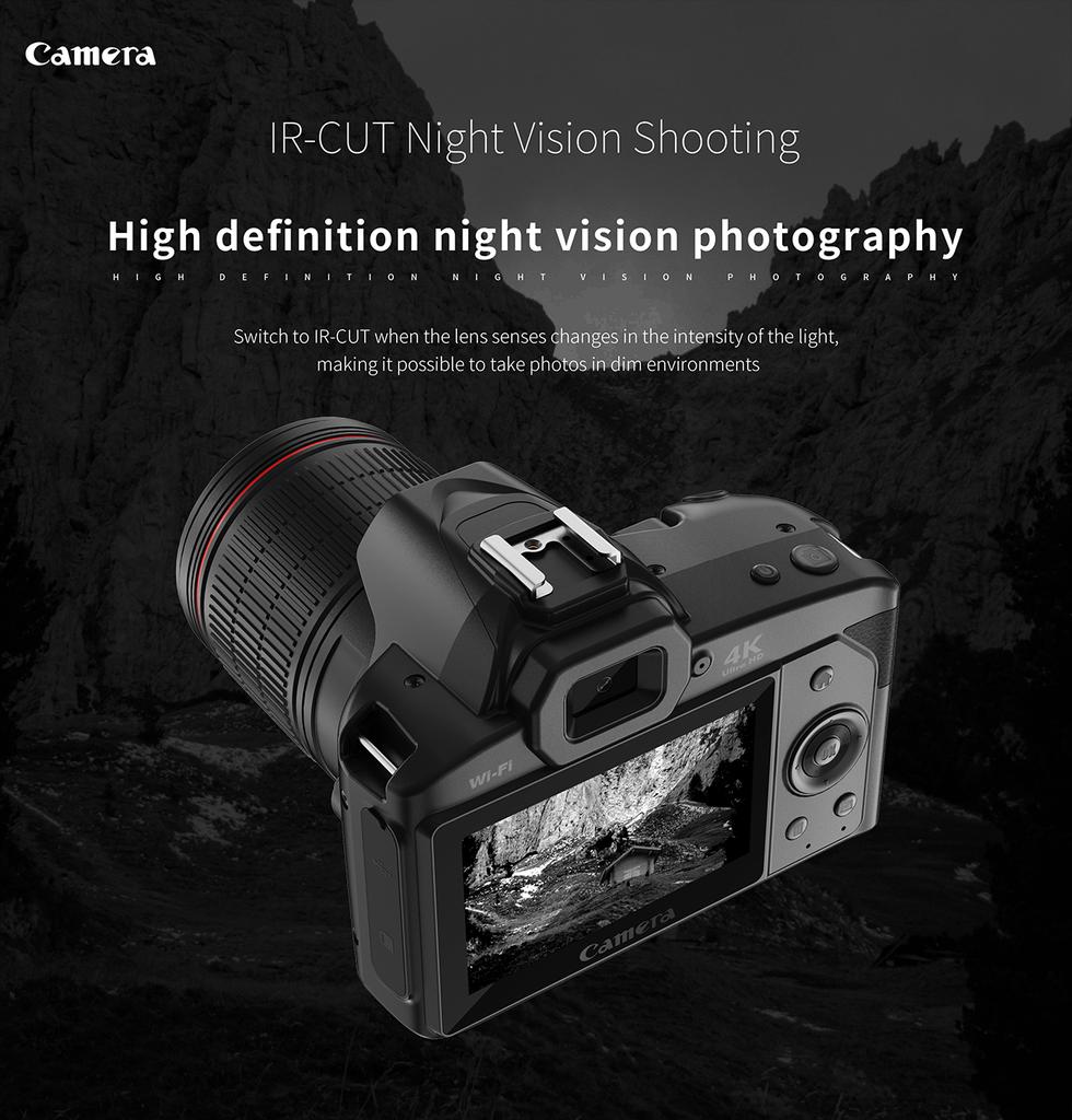 Продукт D5 4k двойная камера высокого разрешения 64 миллиона пикселей Wi-Fi Dslr Cam Beauty Цифровая видеокамера Камера ночного видения