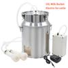 10 л Доильный аппарат для коров/коз 220 В Электрический/пульсирующий доильный аппарат для коров Ведро из нержавеющей стали Вакуумный насос