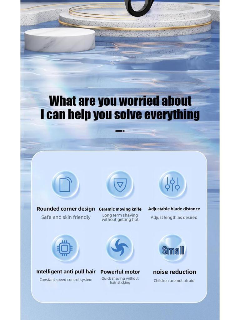 Cross-Border Electric Head Shaver & Shears - Self-Service Crew Cut Salon Clipper