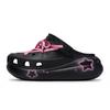 Classic Crush 811 Made Neon Star Sweet Cool Strap Hole Shoes Unisex Black Pink