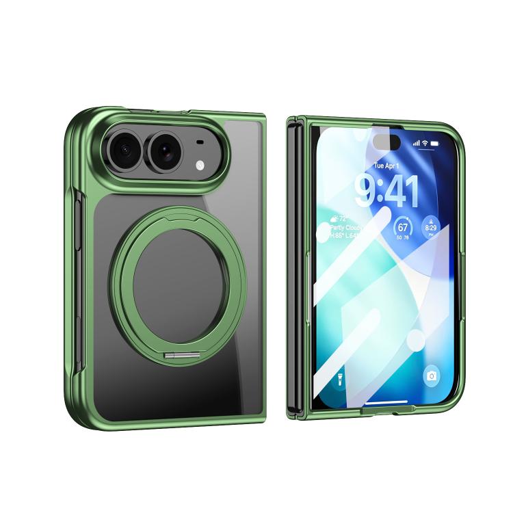 Clear Plated Magnetic Ring Holder Integrated Film Phone Case