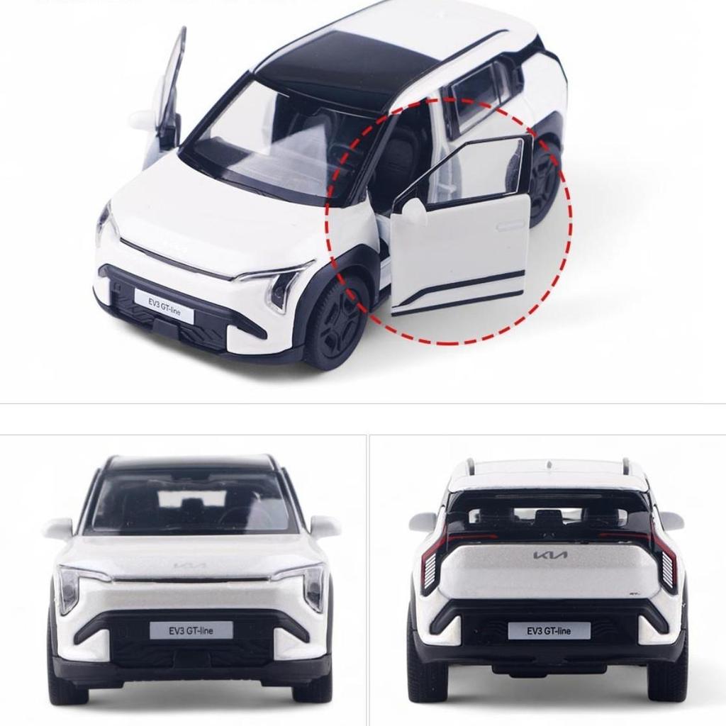 WELLY Kia EV3 1:Металлическая модель автомобиля в масштабе 1:38, 3 цвета, из КОРЕИ