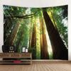 Гобелен «Солнечный лес» для украшения офиса, гостиной, настенный гобелен для дома