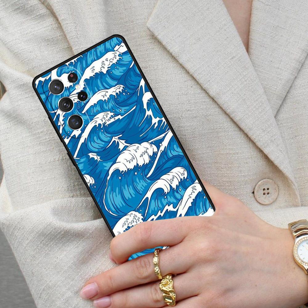 Японская волна Аниме Дракон Чехол для телефона Samsung Galaxy S26 Ultra S25 S24 S23 S22 S21 S20 Note10