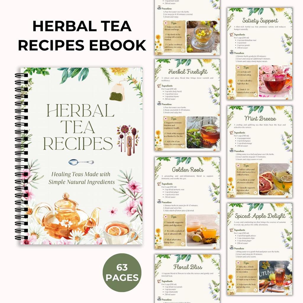 Herbal Tea Recipes: A5 Spiral Bound Edition