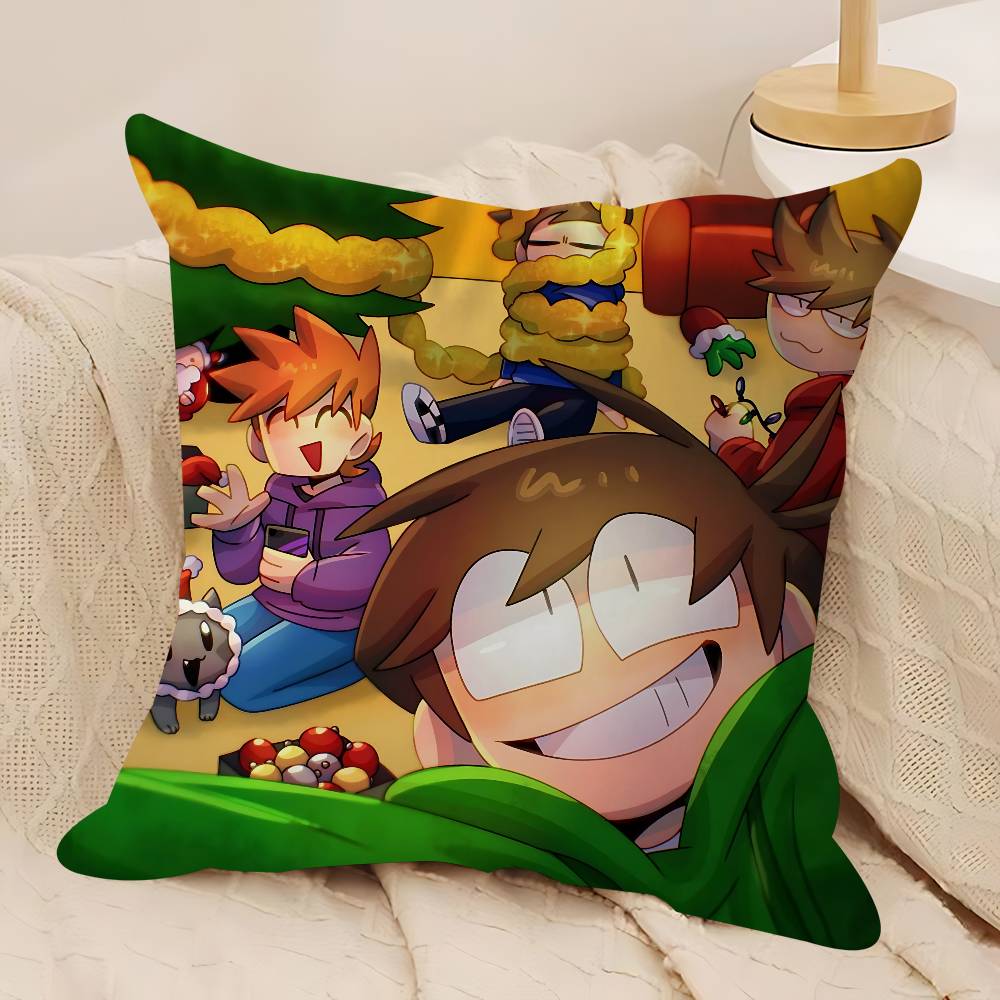 Анимированная наволочка E-Eddsworld, съемная, моющаяся, чехол для подушки – Мягкий лен для любого сезона