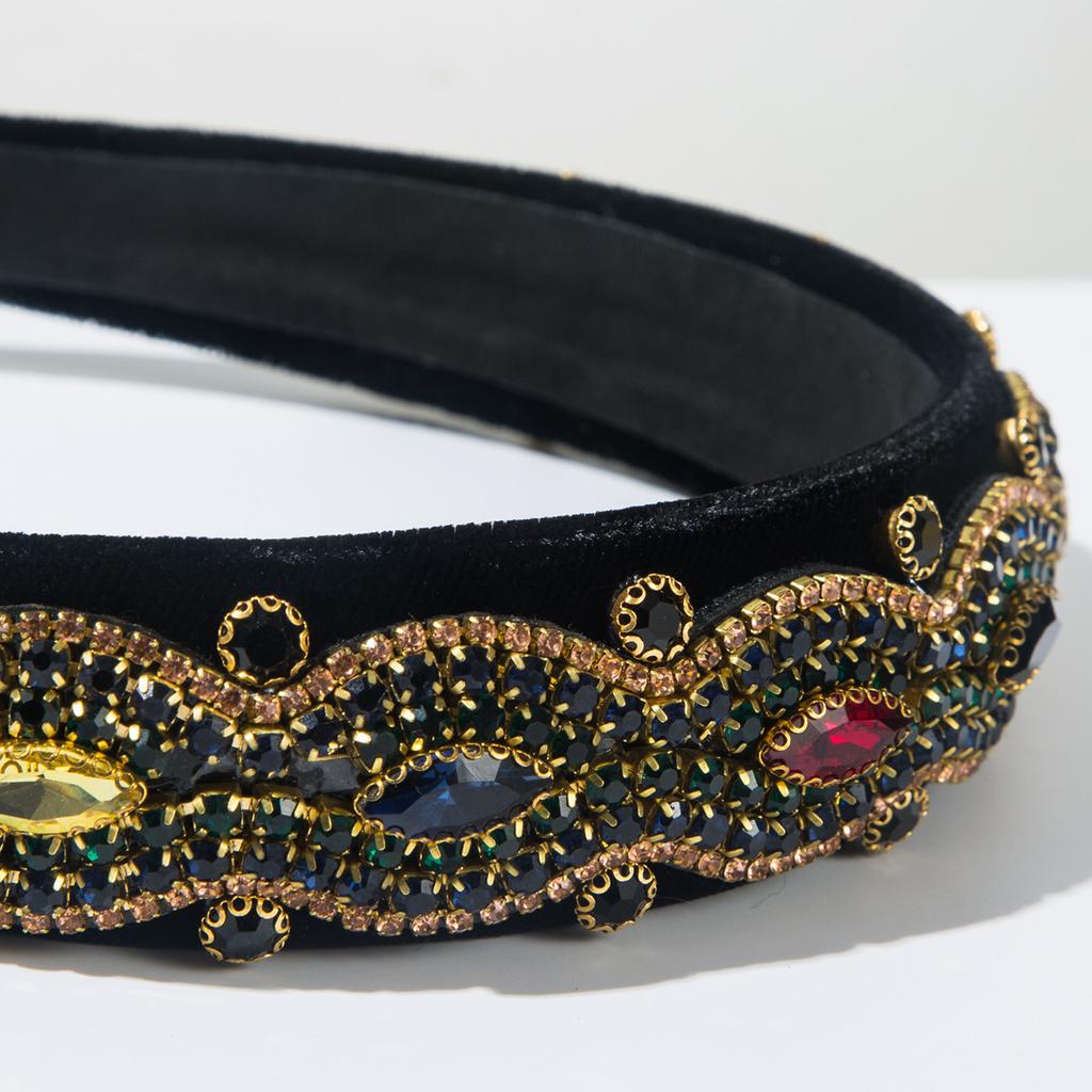 High Quality Velvet Headbands Diamond Studded Super Flash Hairband Hair Accessories For Women's Party Hair Band Hoop Headwear