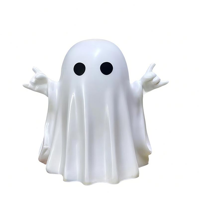 Хэллоуинская фигурка призрака Жуткая смоляная статуэтка призрака Милые украшения в виде призраков Идеально подходит для домашнего декора и декора крыльца на Хэллоуин Настольный