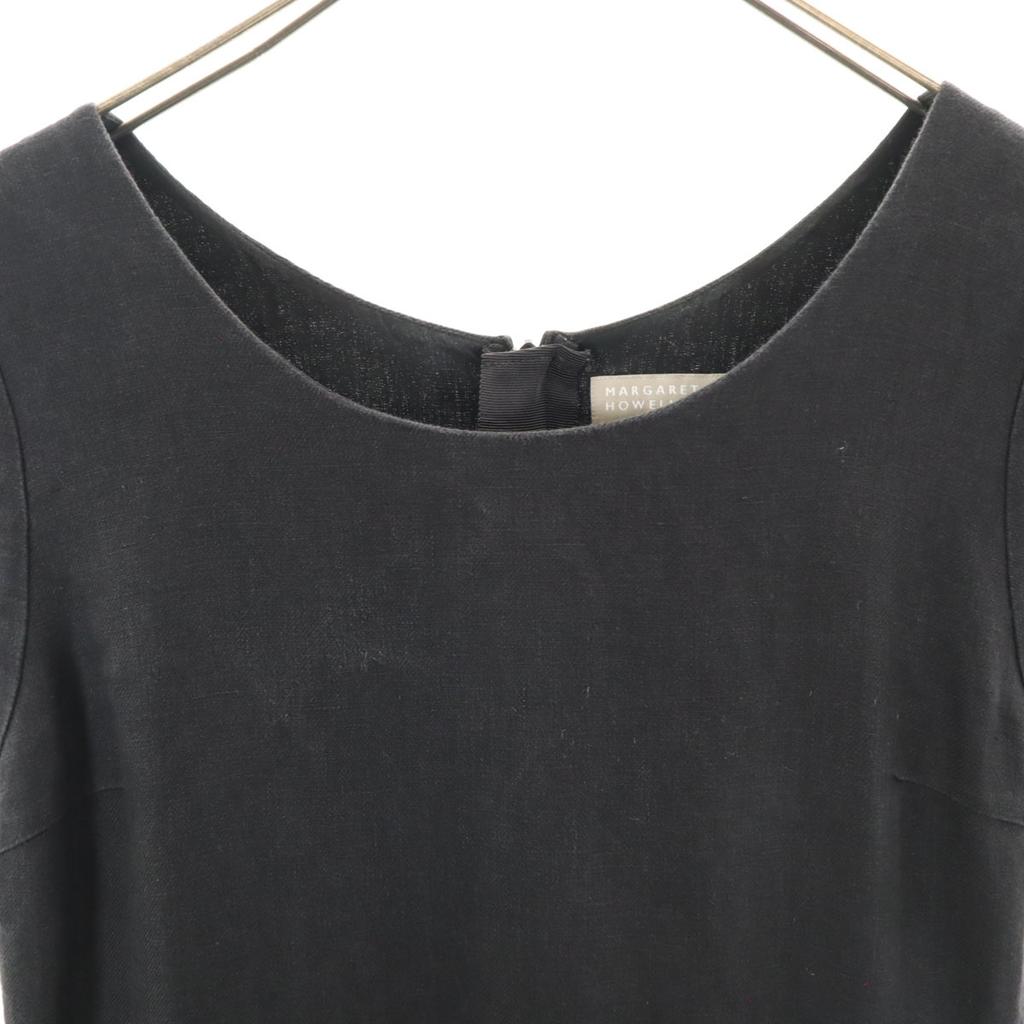 MARGARET HOWELL Сделано в Японии Лён Без рукавов Цельное чёрное Женское Б/У