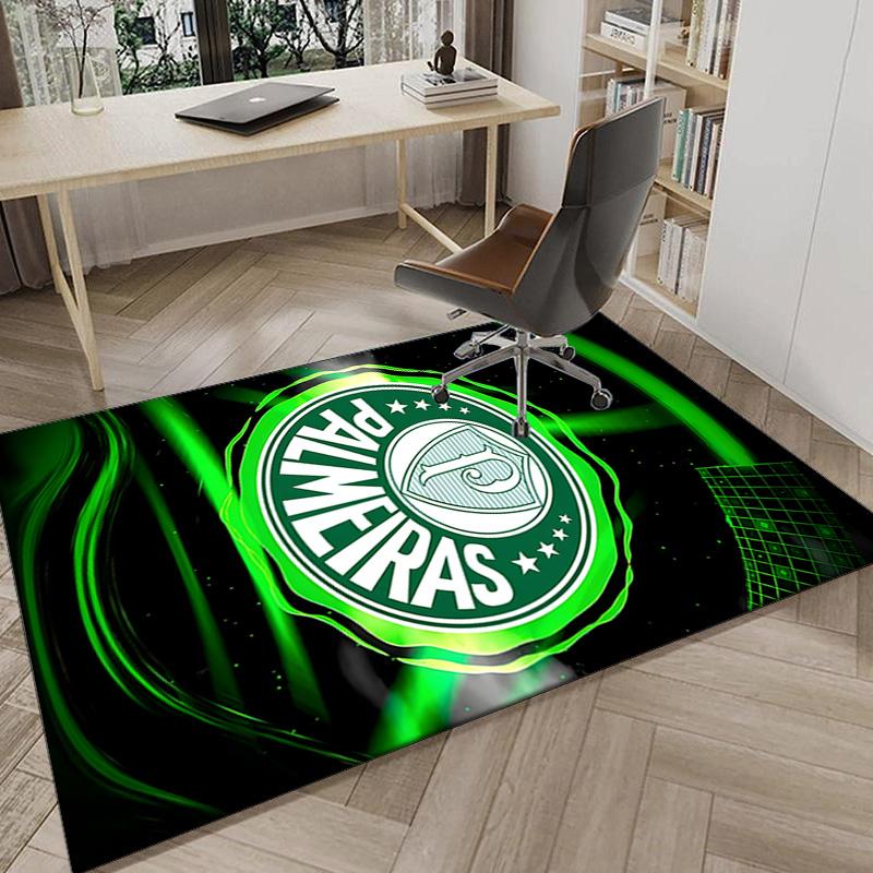 Green And White Passion Printed Area Rug for Office, Chair Rug, Decorative Carpet Floor Mat, Large Size Fan gifts Christmas gifts