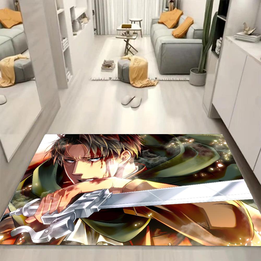 1 шт. Аниме Атака Титанов Леви Аккерман Впитывающие коврики Противоскользящие коврики Принадлежности для домашнего декора Ковры Домашние кухонные напольные коврики