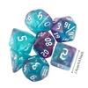 Dice Number 7-Die Carved Pattern Dice Set Two-tone Dice Set Iridescent Glitter Polyhedral Dice