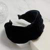LALA Velvet Knot Wide Hairband - Black
