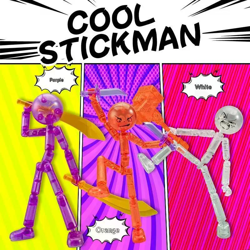 1 Набор Новая Фигурка Действия Stickman Собранный Робот Подвижный 3D Печать Манекен Многосуставной Stickman Игрушка
