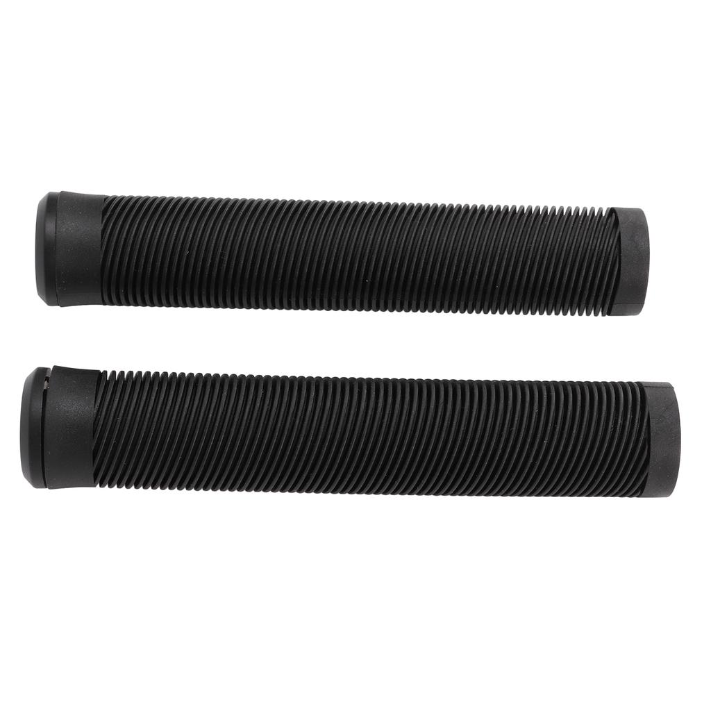 1 Pair 16cm Bike Handlebar Grips Soft TPE Rubber Anti Slip Handle Grips for Fixed Gear BicycleBlack