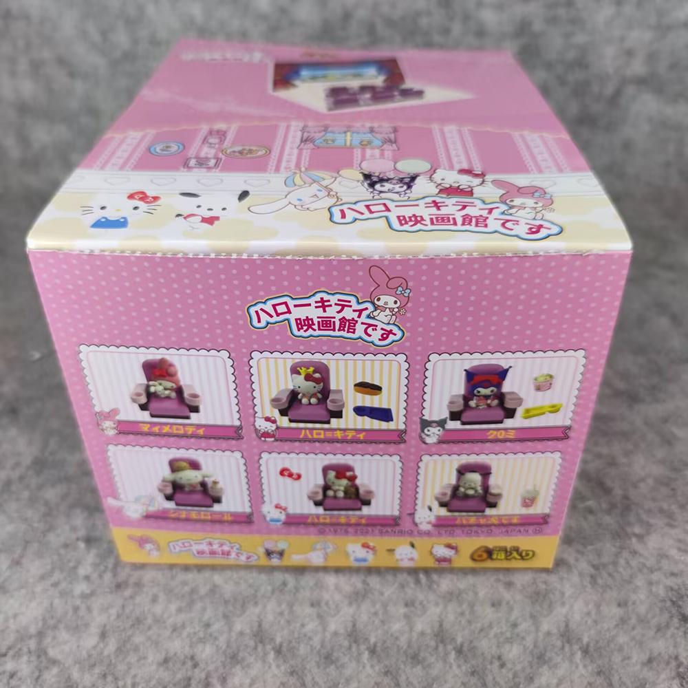 Театр Кино Sanrio Хелло Китти 6 см Кавайная Фигурка Игрушка Мультфильм Аниме Серия Декорации Фигурки Действия Японская Игрушка Милый Подарок