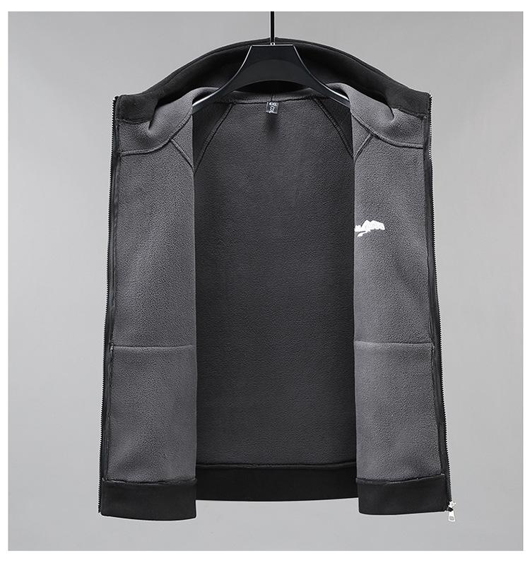 Men's Plus Size Thick Fleece Hooded Jacket - Extra Warm and Composite Design