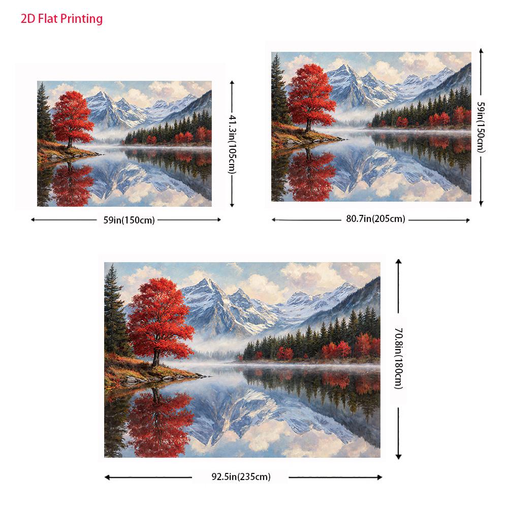 2D plane, 1 piece of synthetic scene background fabric for autumn and winter seasons, suitable for birthdays and festivals