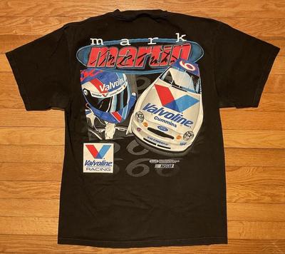 Футболка Винтаж 90-е 1998 NASCAR Марк Мартин Valvoline Логотип гонки 7 Размер L