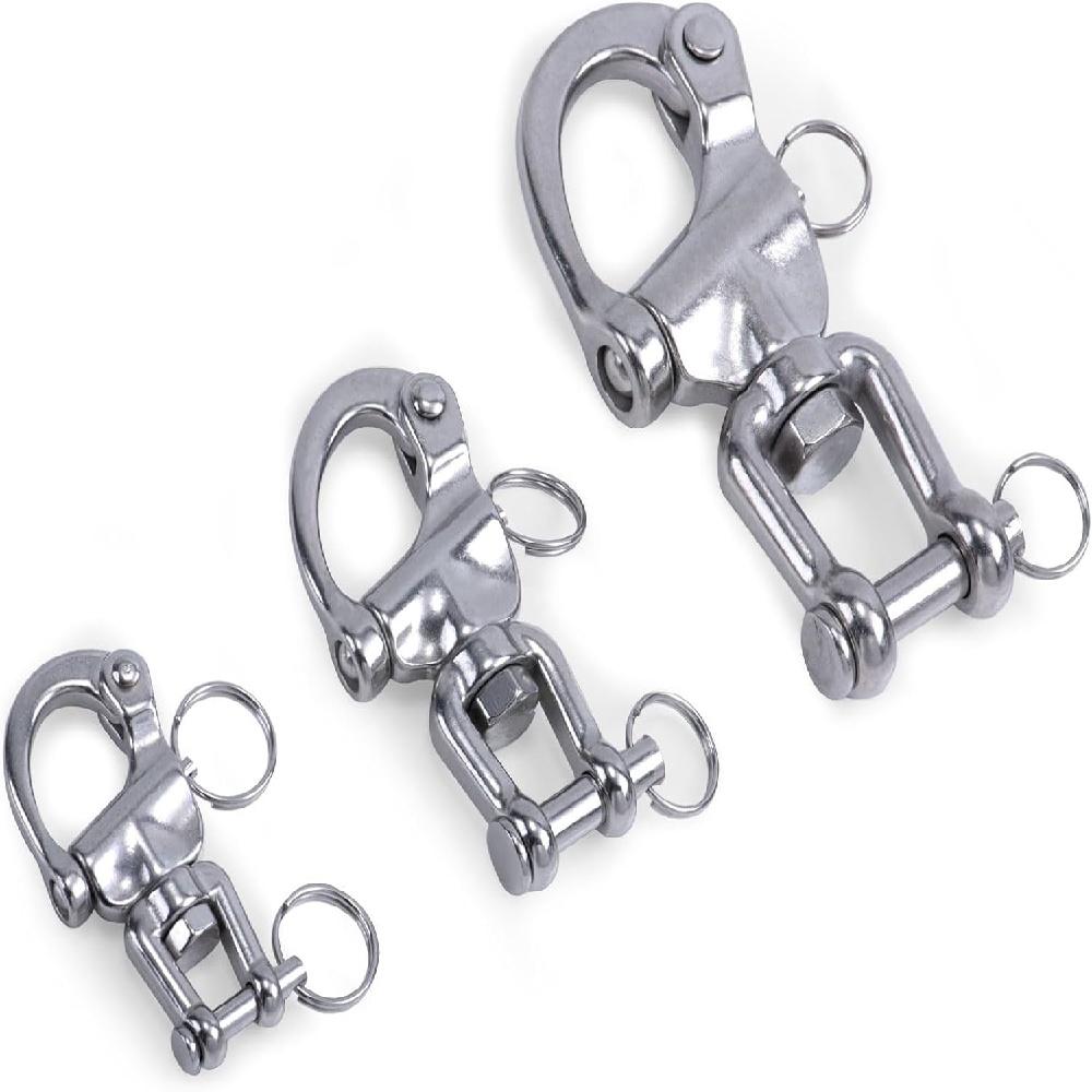 Скоба для парусного фала с защелкой, поворотная скоба из нержавеющей стали 316, быстросъемный карабин для такелажных скоб для парусного спорта