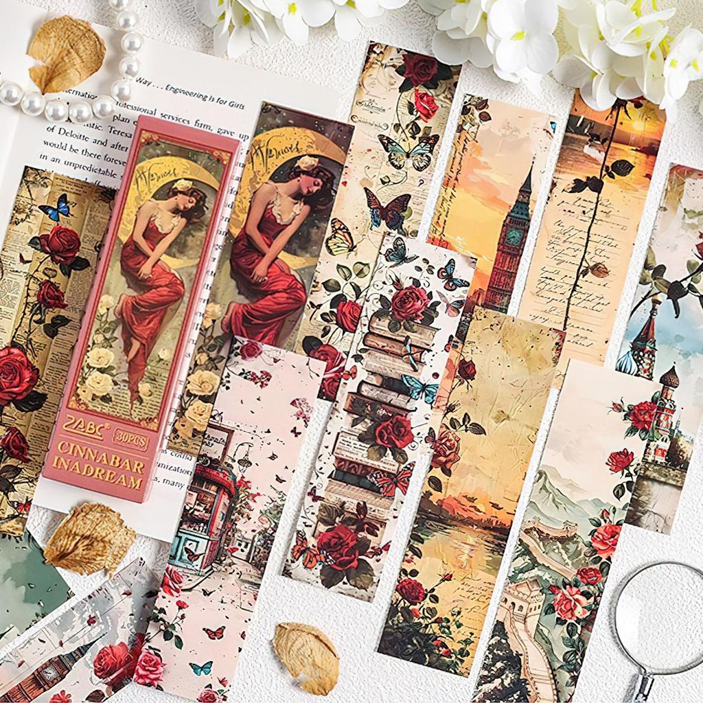 30 шт. набор закладок для книг серии «Романтический сад» из белой картонной бумаги, маркеры для страниц книг, уникальный подарок для чтения