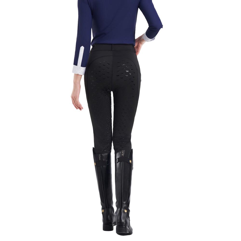 High Waist Full Seat Silicone Riding Pants: Slimming, Moisture-Wicking, Quick-Drying, High Elastic Fabric for Training and Competition.