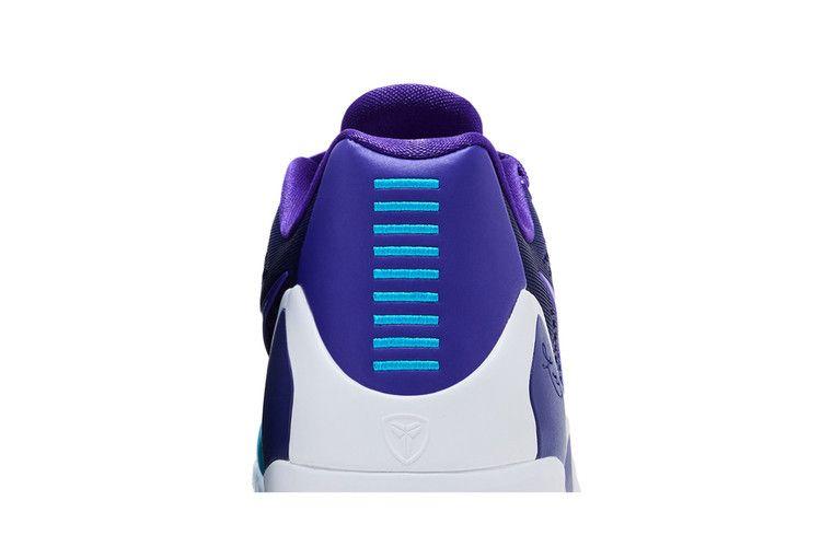 Мужские кроссовки Nike Kobe 9 Elite Low EM Protro Hornets Фиолетово-синий/Голубая лагуна/Белый