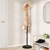 Coat Stand Black 172 Cm Powder Coated Iron