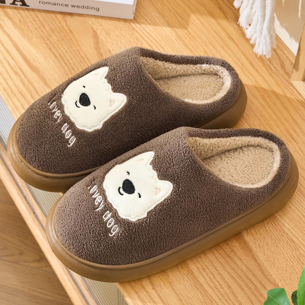 Winter Women Home Slippers Plush Warm Thick Bottom Slides Breathable Soft Non-slip Slippers Indoor Outdoor Men Casual Slippers