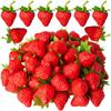 10/20 шт. Искусственная клубника Пластиковые поддельные фрукты для кухни Домашний декор Фотореквизит Праздничное украшение Вечеринка Празднование