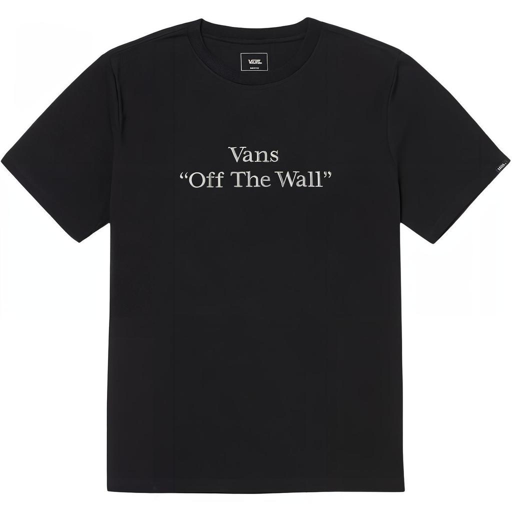 Vans Футболка с принтом в виде букв, повседневная, с круглым вырезом, коротким рукавом, дышащая, мужская, черная VN000GRZBLK1