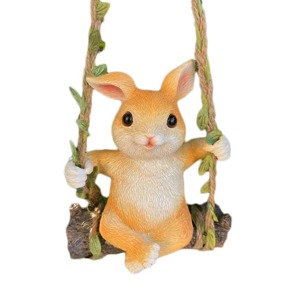 Garden Landscape Bunny Statue Creative Rabbit Sculpture  Home Decoration
