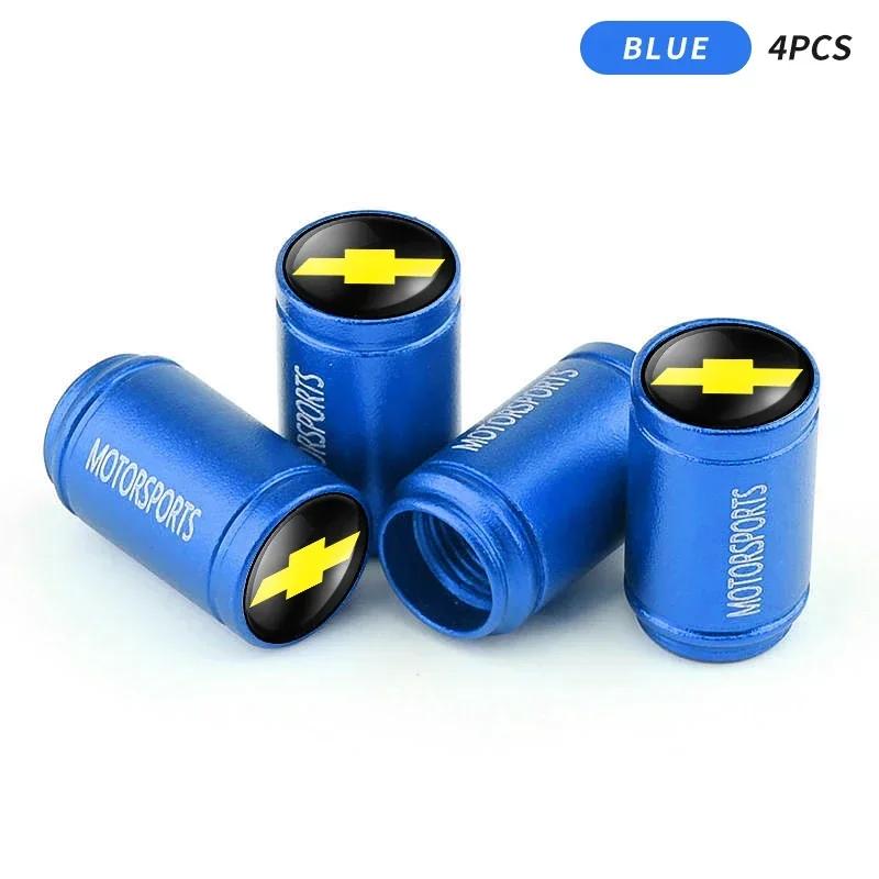 4pcs Car Tire Valve Wheel Tyre Air Valve Dust Covers Stem Caps For Chevrolet Silverado Impala Malibu Cruze Camaro Blazer Spark XK2
