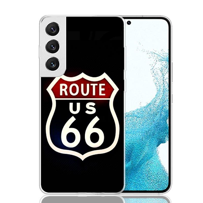 America Route 66 Phone Case For Samsung Galaxy S26 S25 Edge S24 S23 FE S22 Ultra S21 Plus S20 + Fundas Cover Coque Galaxy S25 S2