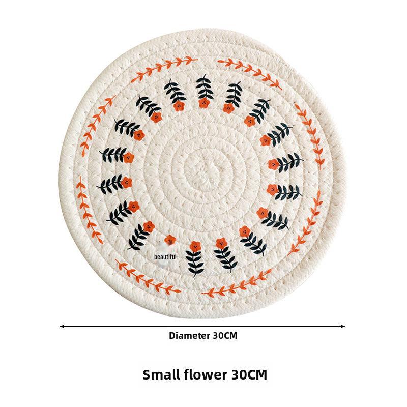 Теплоизоляционный коврик из скандинавского хлопка и льна: Универсальный обеденный коврик для тарелок, мисок, кастрюль, чашек и кастрюль — защита стола от ожогов.