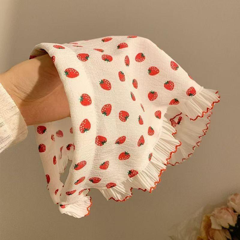 Scarf Headband French Retro Plaid Sweet And Cute Headscarf