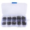 Fishhooks Fish Hooks with Barbs 10 Sizes Carbon Steel Fishing Hooks with Portable Storage Box