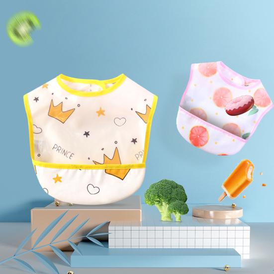 Детские регулируемый вырез горловины водонепроницаемый мягкий нагрудник для кормления фартук для ловли еды