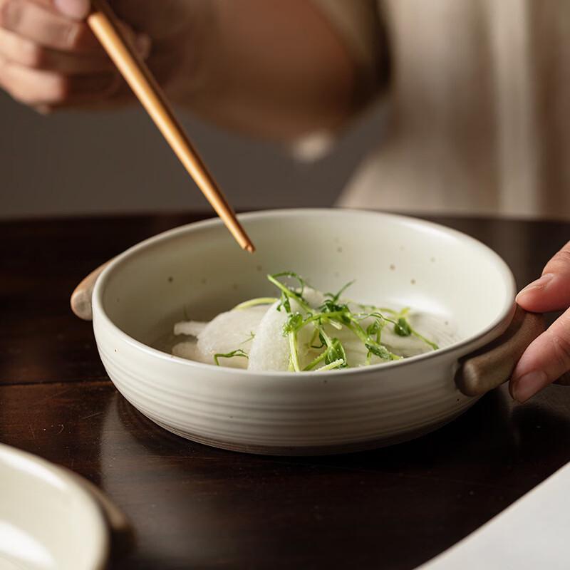 ZISIZ Японская Ретро Керамическая Форма для Запекания с Двумя Ручками