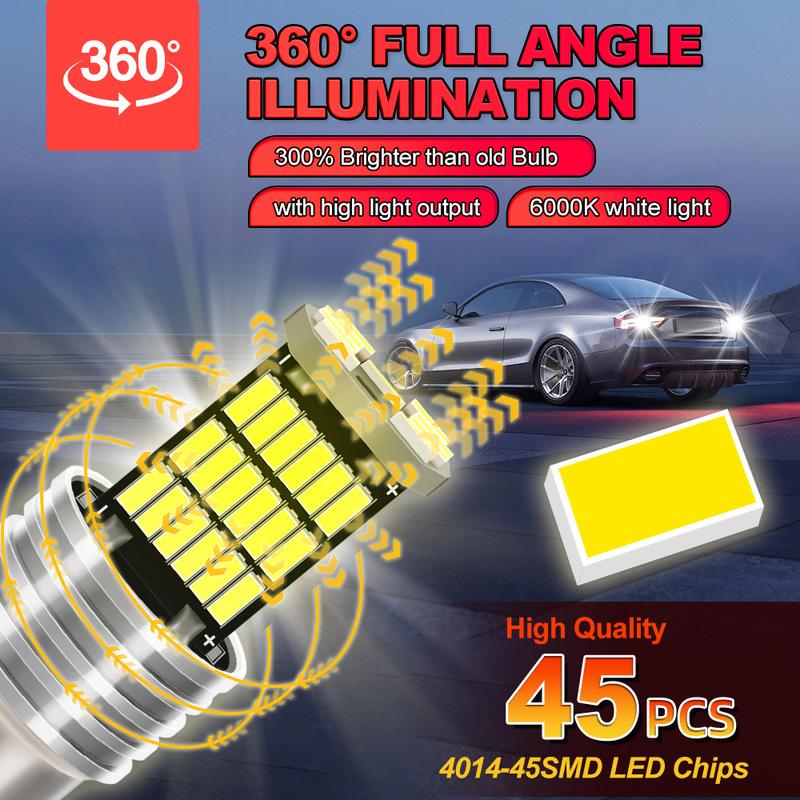 6000K LED 1156 Bulb Canbus Backup Reverse Car Lights Plug and Play For BMW X5 E53 2000 2001 2002 2003 2004 2005 2006 2007