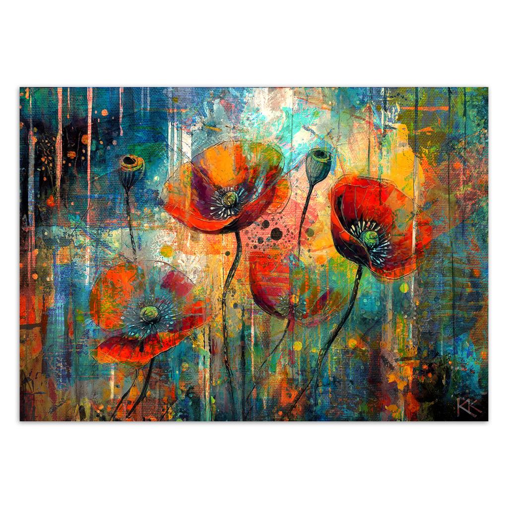 Wallpaper Abstract Flowers Poppies