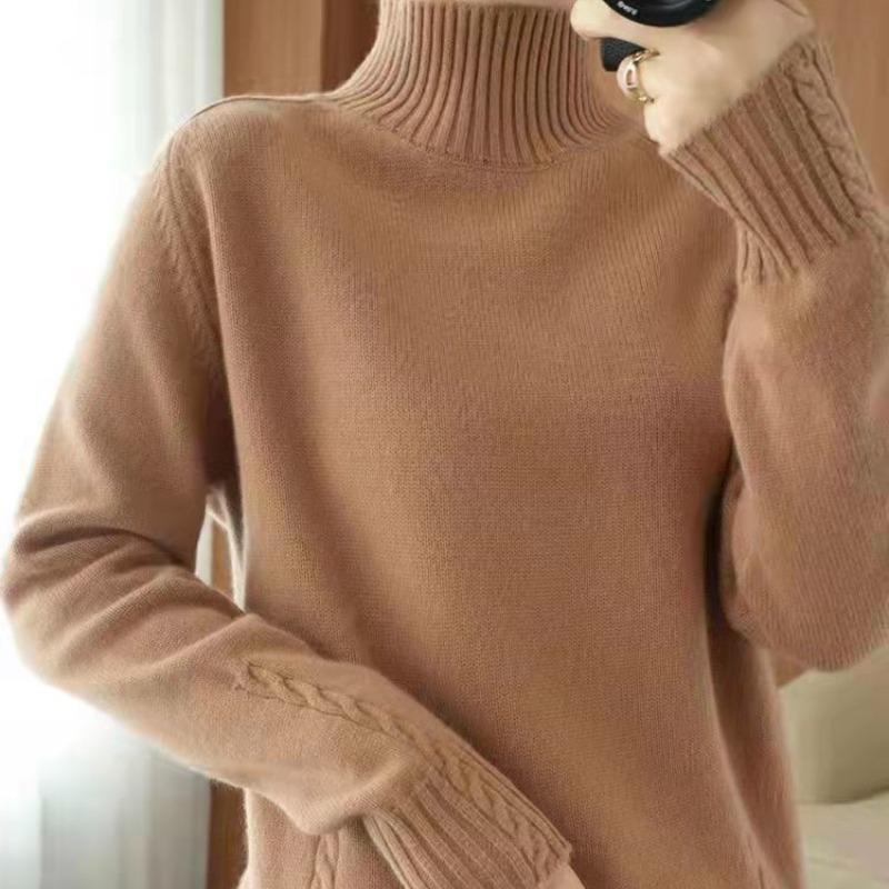Осень и зима Новый полувысокий воротник трикотажный базовый свитер женские топы модный толстый длинный рукав облегающий пуловер женские свитера элегантный джемпер 25279