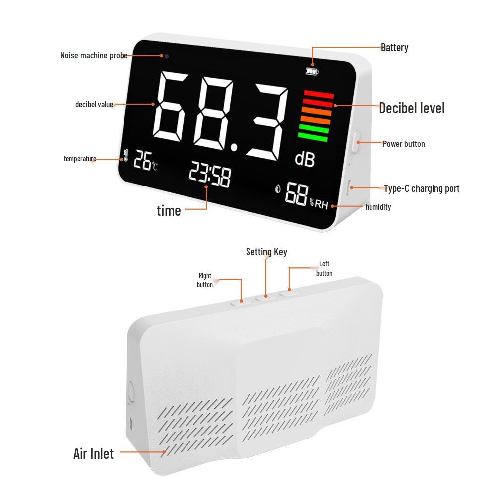 2025 Multifunctional Desktop Decibel Meter & Noise Volume Detector